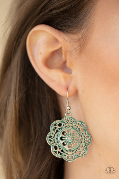 Paparazzi Western Mandalas - Blue Earrings