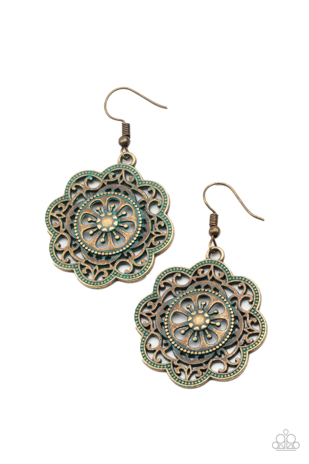 Paparazzi Western Mandalas - Brass Earrings