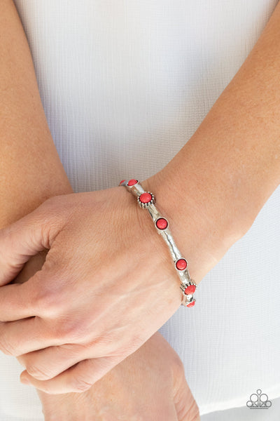 Paparazzi Rebel Sandstorm - Red Bracelet