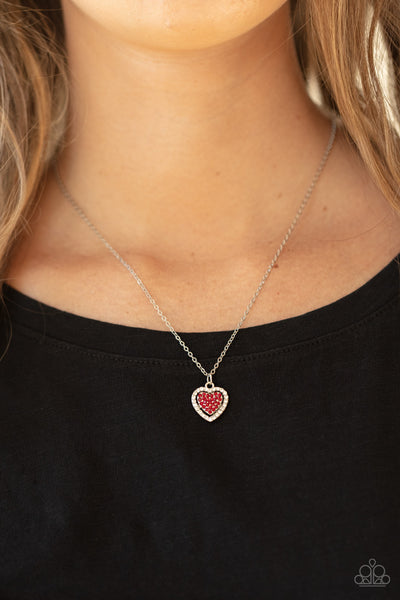 Paparazzi My Heart Goes Out To You - Red Necklace