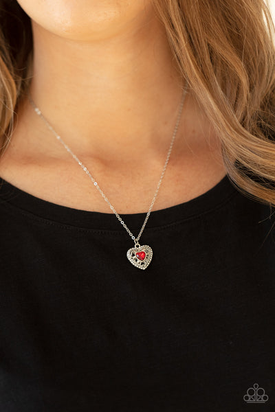 Paparazzi Treasures of the Heart - Red Necklace