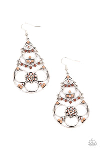 Paparazzi Garden Melody - Brown Earrings