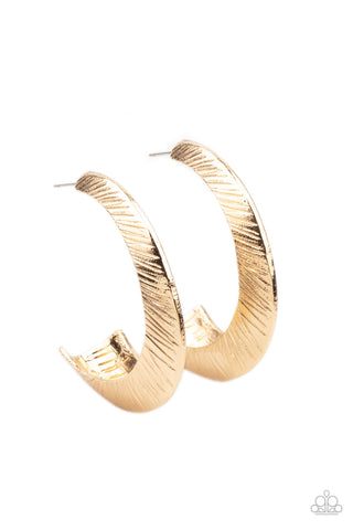 Paparazzi I Double FLARE You - Gold Earrings