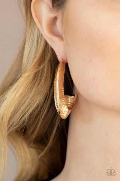 Paparazzi I Double FLARE You - Gold Earrings