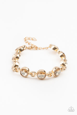 Paparazzi First In Fashion Show - Gold Bracelet