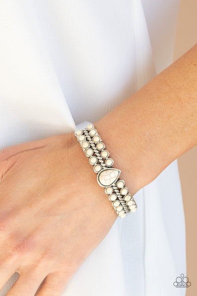Paparazzi Nature Resort - White Bracelet