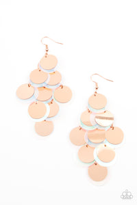 Paparazzi Sequin Seeker - Copper Earrings
