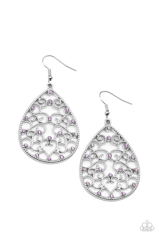 Paparazzi Midnight Carriage - Purple Earrings