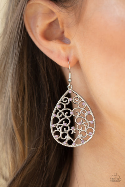 Paparazzi Midnight Carriage - Purple Earrings