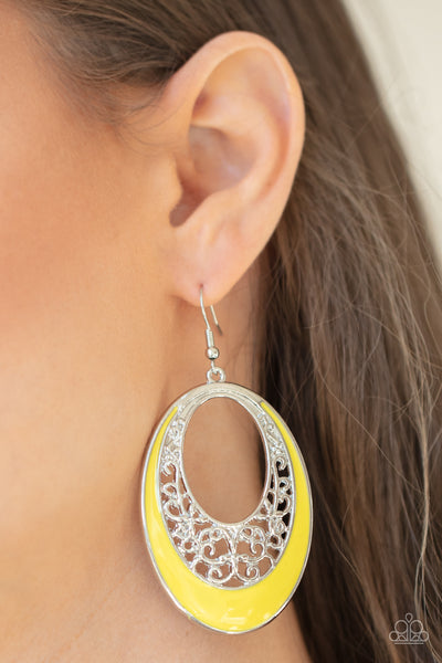 Paparazzi Orchard Bliss - Yellow Earrings