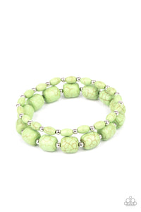 Paparazzi Colorfully Country - Green Bracelet