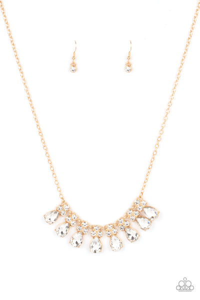 Paparazzi Sparkly Ever After - Gold Necklace