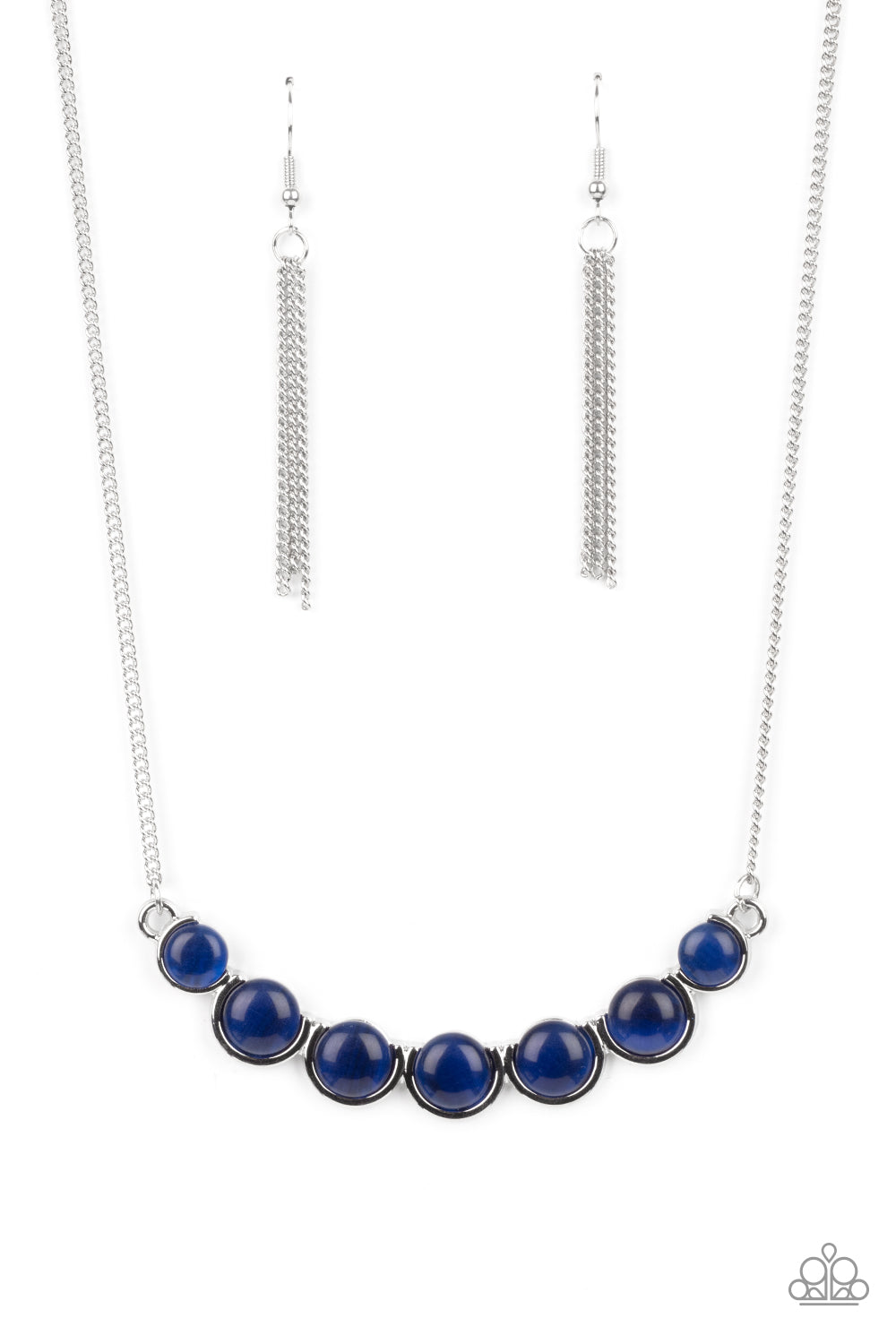 Paparazzi Serenely Scalloped - Blue Necklace