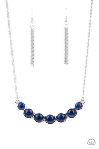 Paparazzi Serenely Scalloped - Blue Necklace