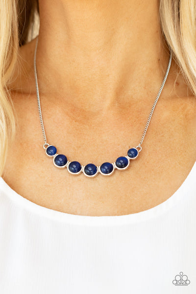 Paparazzi Serenely Scalloped - Blue Necklace