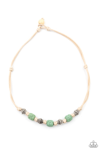 Paparazzi Island Quarry - Green Necklace