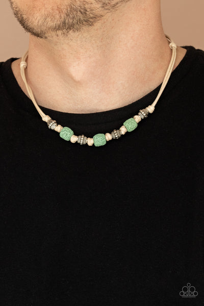 Paparazzi Island Quarry - Green Necklace