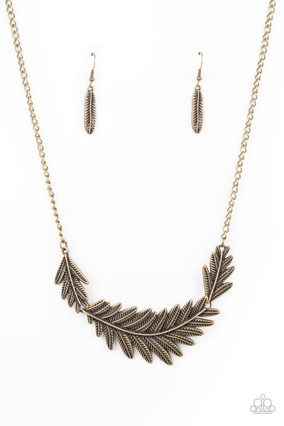 Paparazzi Queen of the QUILL - Brass Necklace