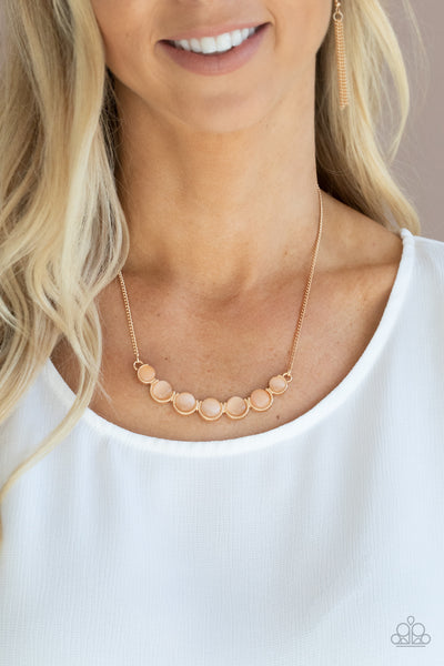 Paparazzi Serenely Scalloped - Gold Necklace