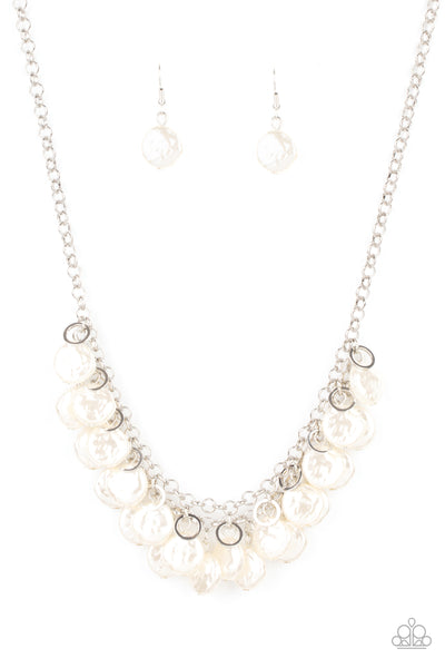 Paparazzi BEACHFRONT and Center - White Necklace