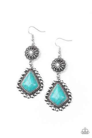 Paparazzi Country Cavalier - Blue Earrings