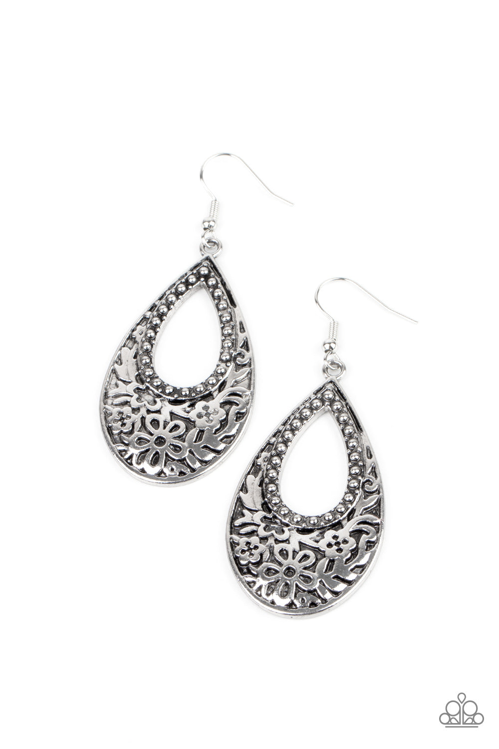 Paparazzi Organically Opulent - Silver Earrings