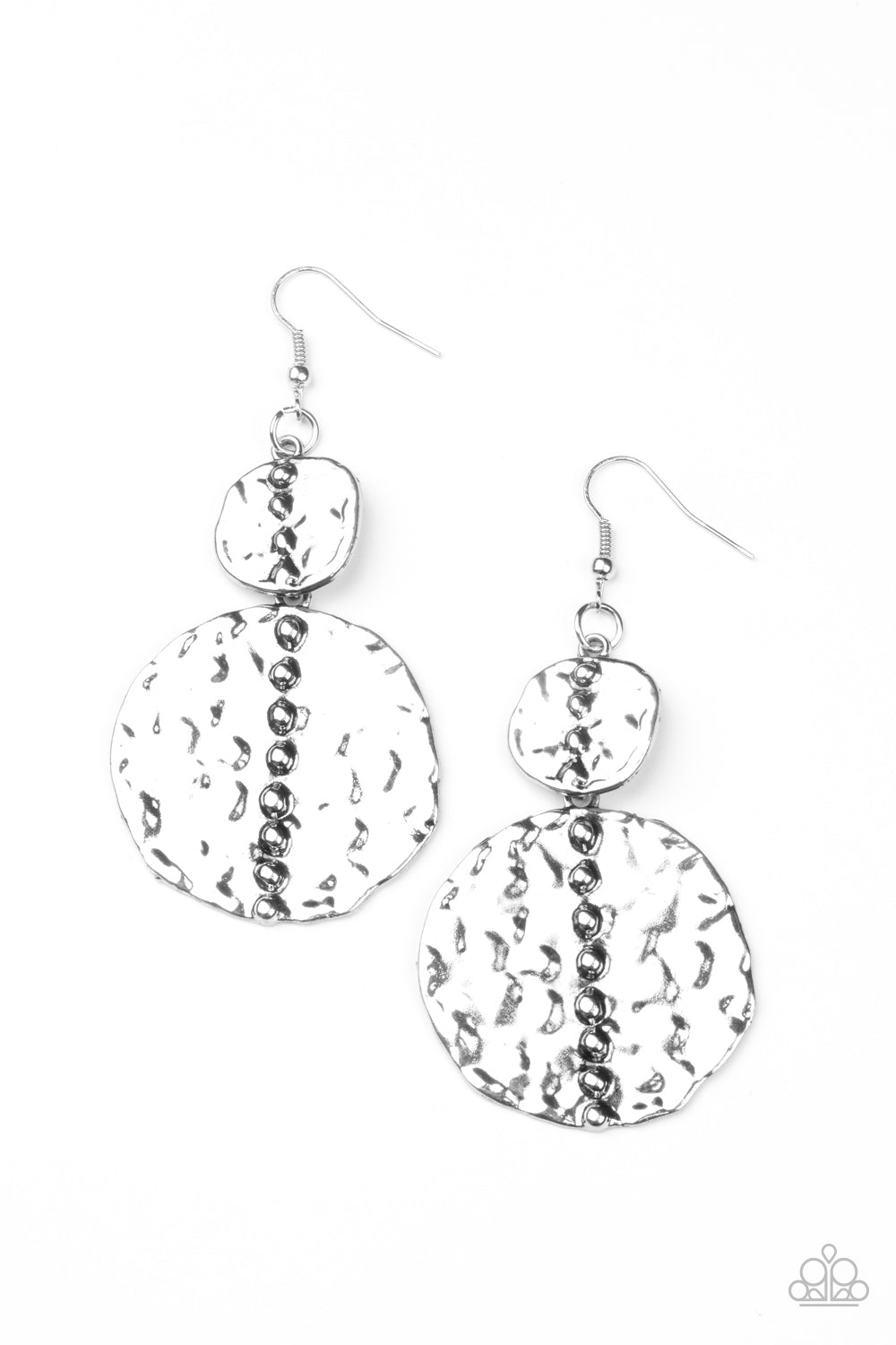 Paparazzi Metro Metalhead - Silver Earrings