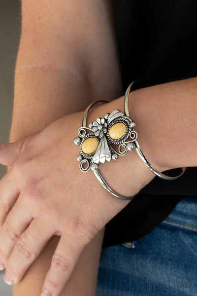 Paparazzi Mojave Flower Girl - Yellow Bracelet