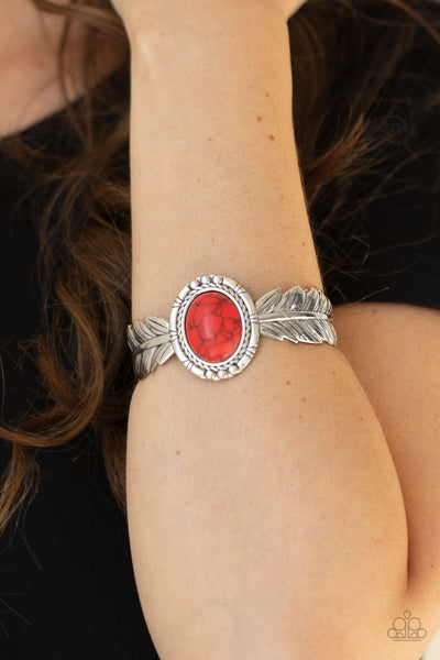 Paparazzi Western Wings - Red Bracelet