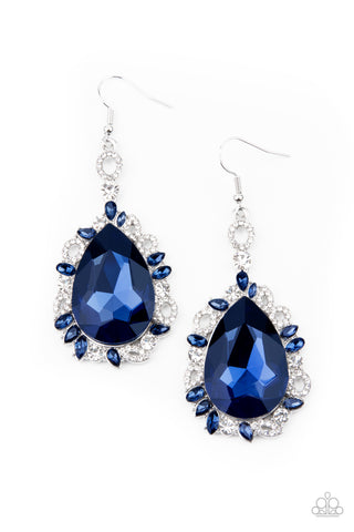 Paparazzi Royal Recognition - Blue Earrings
