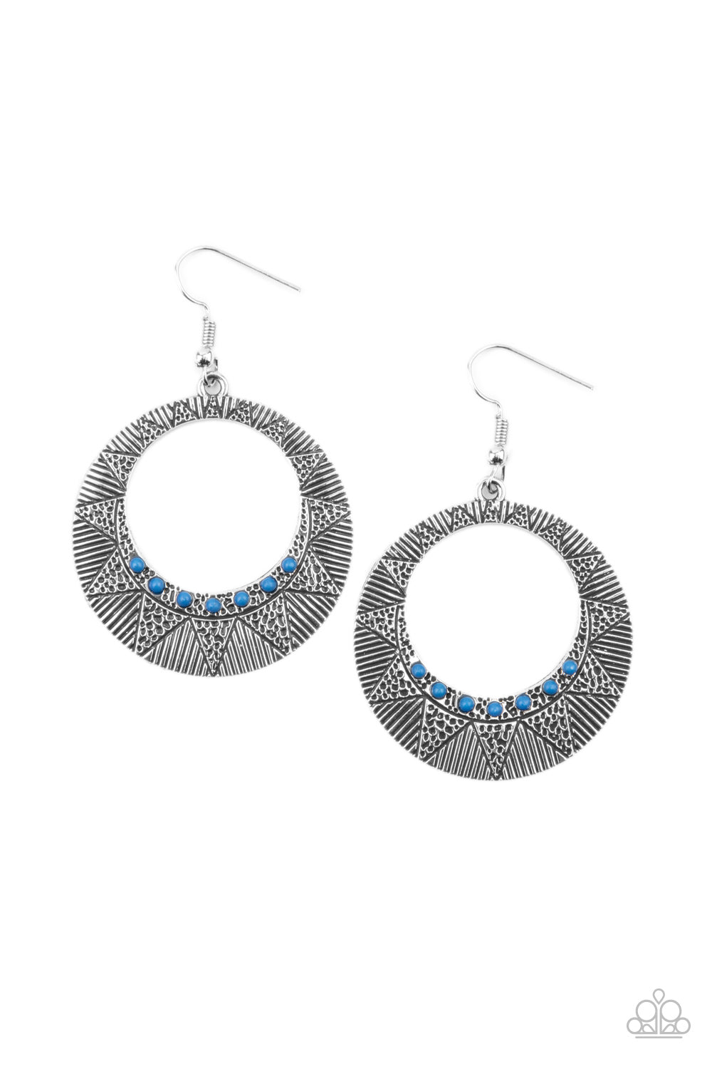Paparazzi Adobe Dusk - Blue Earrings