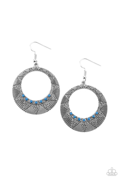 Paparazzi Adobe Dusk - Blue Earrings