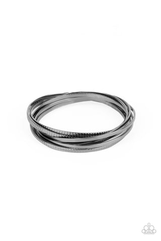 Paparazzi Trending in Tread - Black Bracelet
