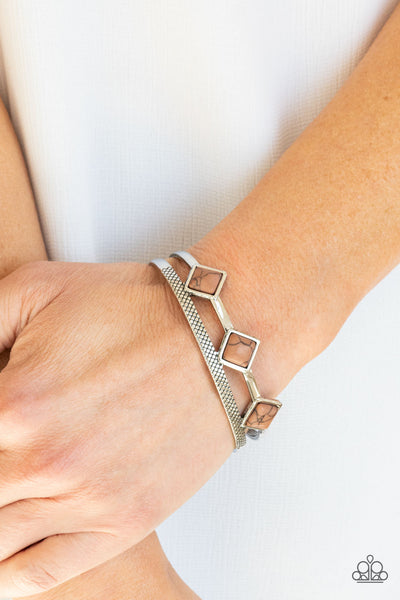 Paparazzi Adobe Ascension - Brown Bracelet