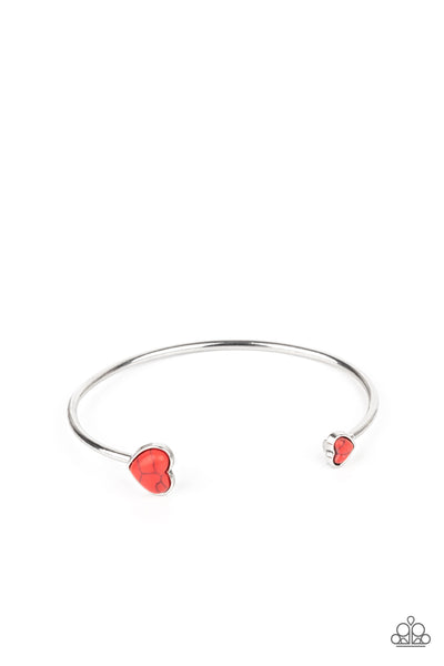 Paparazzi Romantically Rustic - Red Bracelet