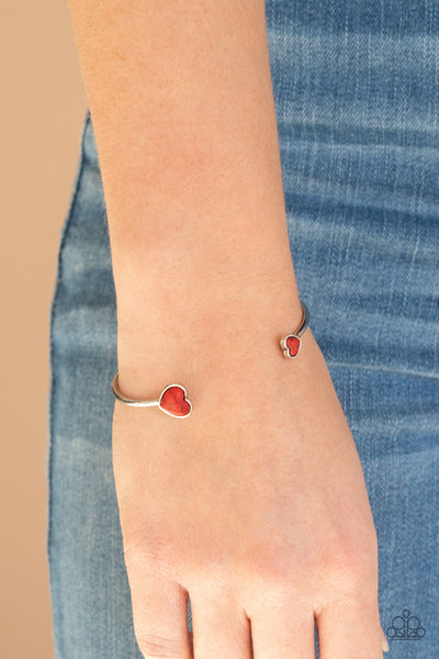 Paparazzi Romantically Rustic - Red Bracelet