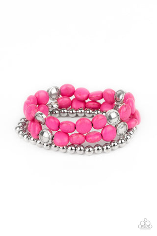 Paparazzi Desert Verbena - Pink Bracelet