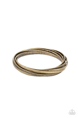 Paparazzi Trending in Tread - Brass Bracelet