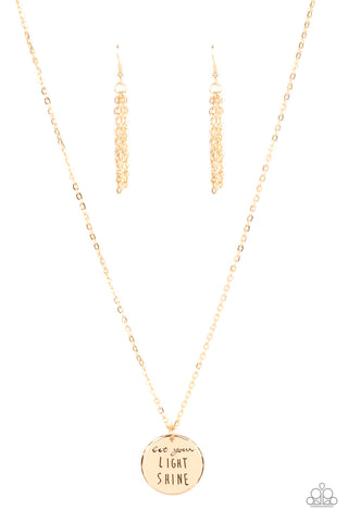 Paparazzi Light It Up - Gold Necklace