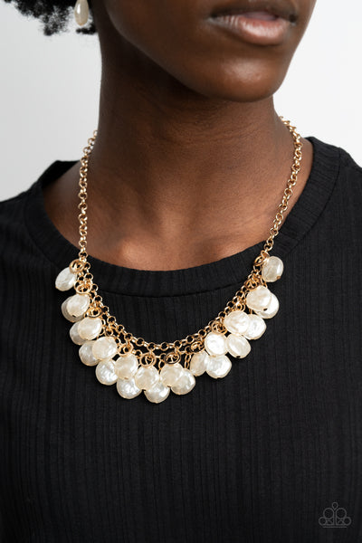 Paparazzi BEACHFRONT and Center - Gold Necklace