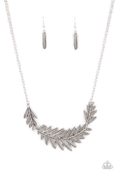 Paparazzi Queen of the QUILL - Silver Necklace