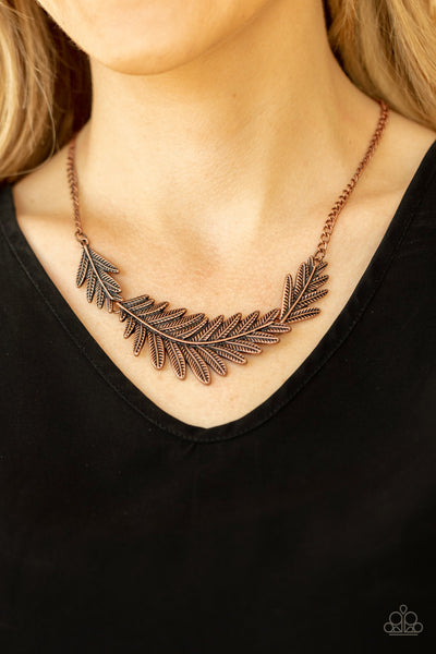 Paparazzi Queen of the QUILL - Copper Necklace