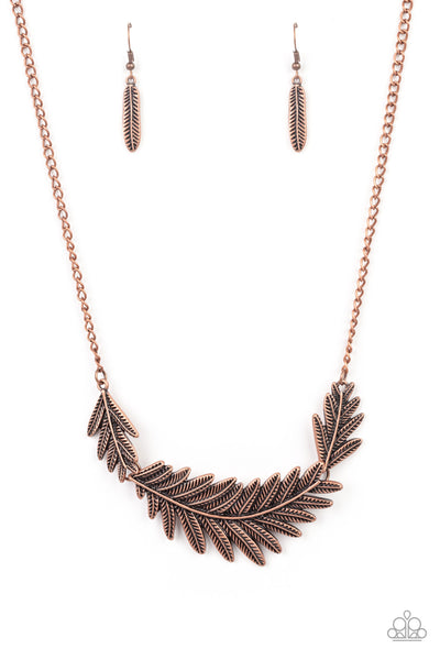 Paparazzi Queen of the QUILL - Copper Necklace