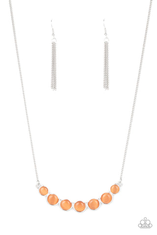 Paparazzi Serenely Scalloped - Orange Necklace