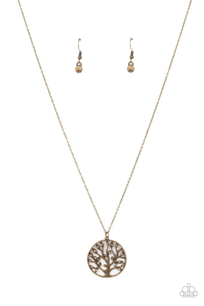 Paparazzi Save The MONEY Trees - Brass Necklace
