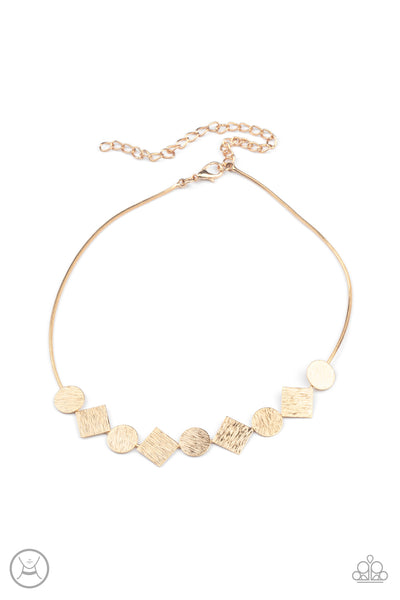 Paparazzi Dont Get Bent Out Of Shape - Gold Necklace