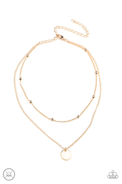 Paparazzi Modestly Minimalist - Gold Necklace