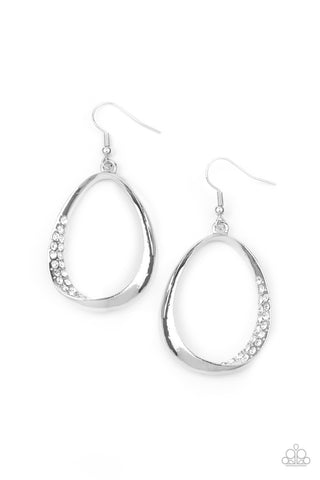 Paparazzi Fiercely Flauntable - White Earrings