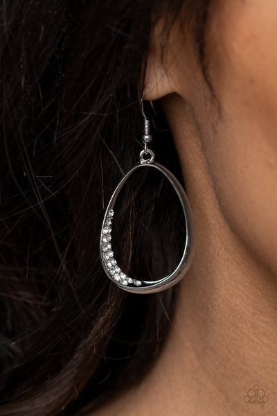 Paparazzi Fiercely Flauntable - White Earrings