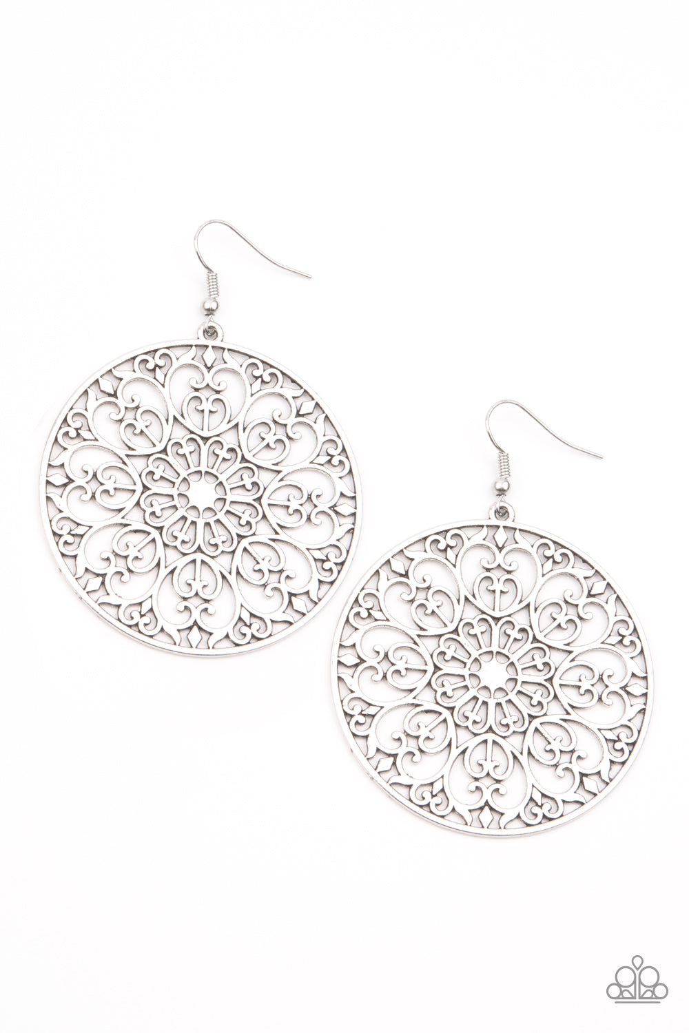 Paparazzi Make A MANDALA Out Of You - Silver Earrings